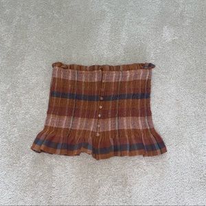 American Eagle Plaid Tube Top